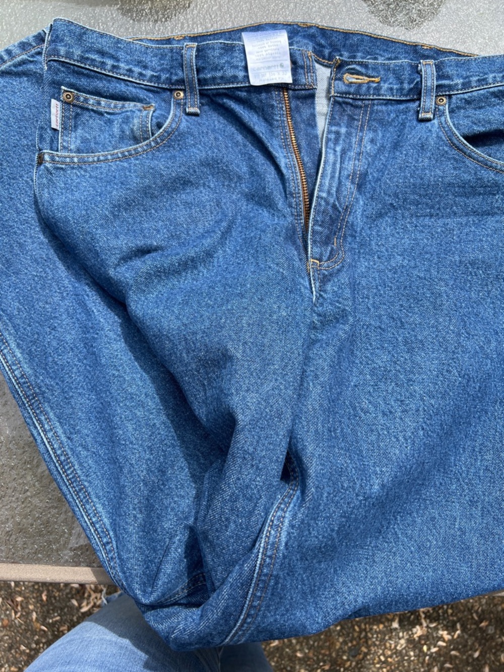 Carhartt Men's Relaxed Blue Denim Jeans - Classic Workwear